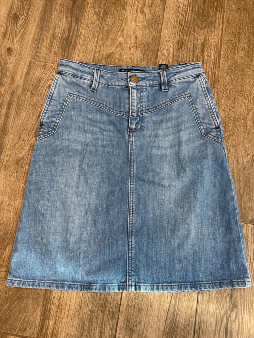 Marc by Marc Jacobs Light Blue Denim A Line Skirt